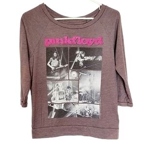 1239 * Pink Floyd Graphic Top 3/4 Sleeves Size S